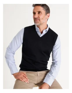 Australian Merino Vest In Navy