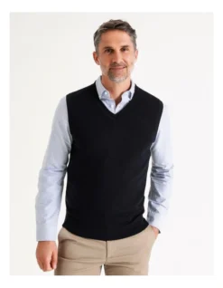 Australian Merino Vest In Navy -Men's Fashion 879842350 7 720x928
