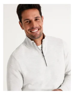 Bloomsbury Quarter Zip Sweater In Grey -Men's Fashion 879844600 4 720x928