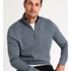 Bloomsbury Quarter Zip Sweater Smoke Blue -Men's Fashion 879844690 1 1 720x928