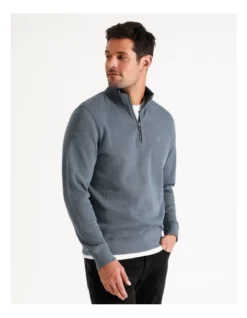 Bloomsbury Quarter Zip Sweater Smoke Blue 9 Bloomsbury Quarter Zip Sweater Smoke Blue -Men's Fashion 879844690 3 720x928