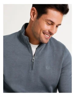 Bloomsbury Quarter Zip Sweater Smoke Blue 11 Bloomsbury Quarter Zip Sweater Smoke Blue -Men's Fashion 879844690 5 720x928