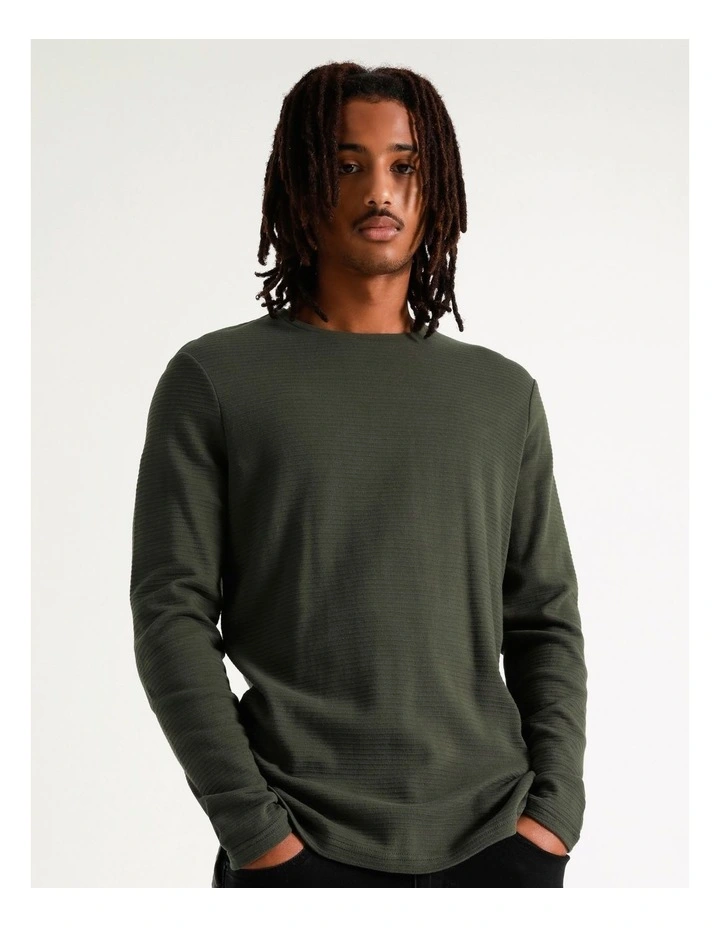 Logan Long Sleeve Rib Tee Forest 3 Logan Long Sleeve Rib Tee Forest