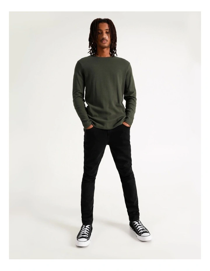 Logan Long Sleeve Rib Tee Forest 4 Logan Long Sleeve Rib Tee Forest - Image 2