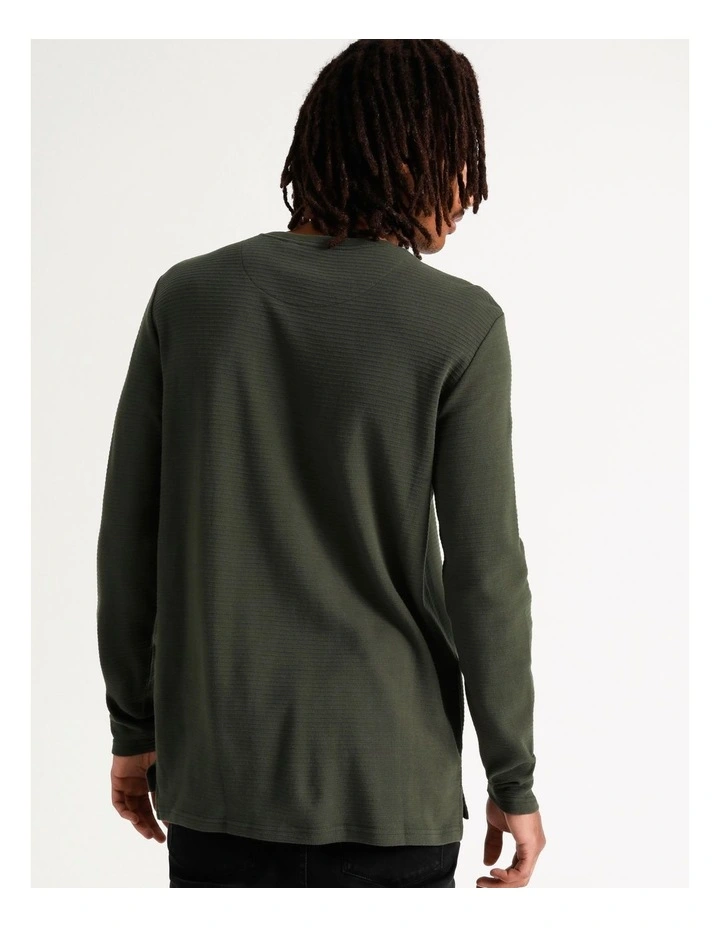Logan Long Sleeve Rib Tee Forest 6 Logan Long Sleeve Rib Tee Forest - Image 4