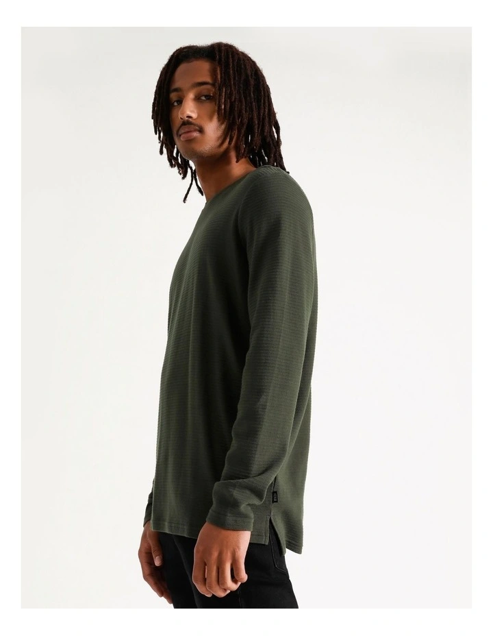 Logan Long Sleeve Rib Tee Forest 7 Logan Long Sleeve Rib Tee Forest - Image 5