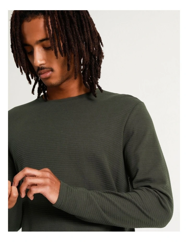 Logan Long Sleeve Rib Tee Forest 8 Logan Long Sleeve Rib Tee Forest - Image 6