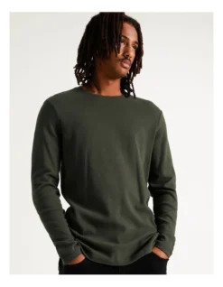 Logan Long Sleeve Rib Tee Forest 15 Logan Long Sleeve Rib Tee Forest -Men's Fashion 879874750 7 720x928