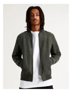 Travis Sueded Bomber Jacket Khaki -Men's Fashion 879894370 3 1 720x928