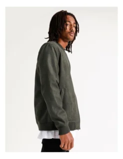 Travis Sueded Bomber Jacket Khaki -Men's Fashion 879894370 4 1 720x928