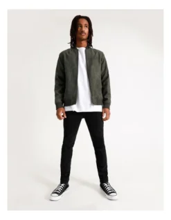 Travis Sueded Bomber Jacket Khaki -Men's Fashion 879894370 5 1 720x928