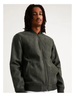 Travis Sueded Bomber Jacket Khaki -Men's Fashion 879894370 7 1 720x928