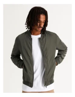 The Langy Bomber Jacket Khaki -Men's Fashion 879894460 3 720x928
