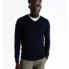 Australian Merino V-Neck Knit In Navy -Men's Fashion 880381000 1 1 720x928