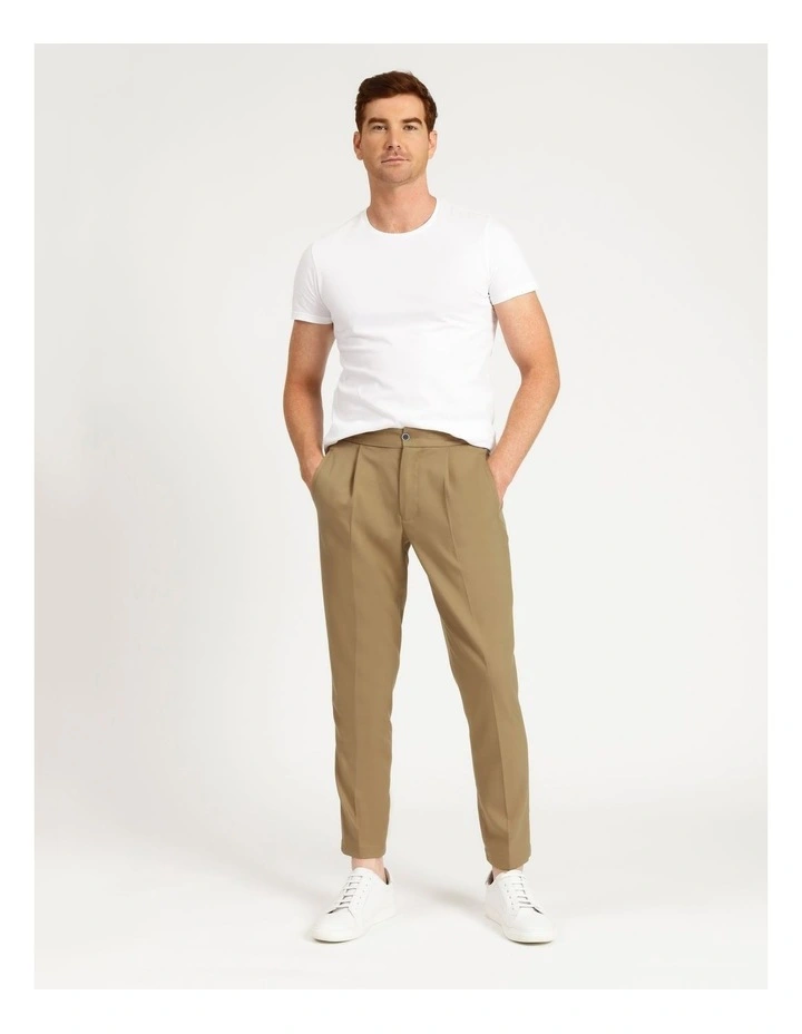 Pleat Front Pant In Sand 3 Pleat Front Pant In Sand