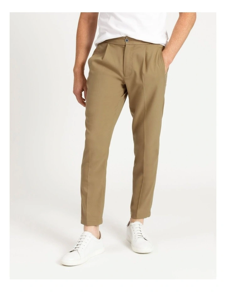 Pleat Front Pant In Sand 4 Pleat Front Pant In Sand - Image 2