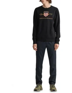 Gant Archive Shield Crew Neck Sweat Black -Men's Fashion 881315020 3 720x928