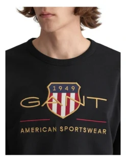 Gant Archive Shield Crew Neck Sweat Black -Men's Fashion 881315020 4 720x928