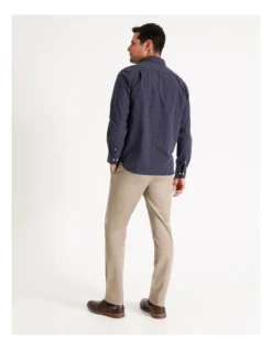 Bowie Check Long Sleeve Shirt In Navy -Men's Fashion 882553240 3 720x928