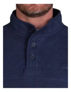 Signature Button-Up Sweat Navy Blue -Men's Fashion 882636040 3 1 720x928