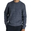 Crewneck Cable Knit In Blue -Men's Fashion 883059400 883051030 1 720x928