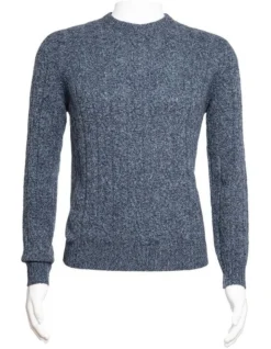Crewneck Cable Knit In Blue -Men's Fashion 883059400 883051030 4 720x928