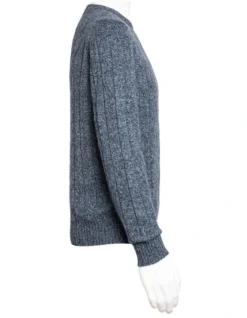 Crewneck Cable Knit In Blue -Men's Fashion 883059400 883051030 5 720x928