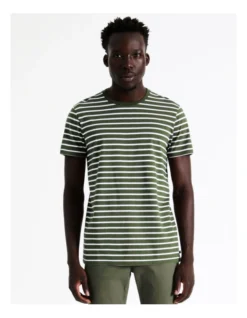London Stripe Tee In Khaki -Men's Fashion 883259560 5 1 720x928