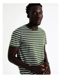 London Stripe Tee In Khaki -Men's Fashion 883259560 7 1 720x928