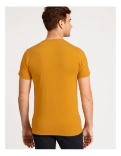 Tenerife V Neck Tee In Mustard -Men's Fashion 883259740 6 720x928