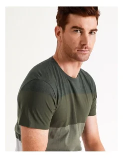 Sahara Block Stripe Tee In Khaki -Men's Fashion 883259830 4 720x928