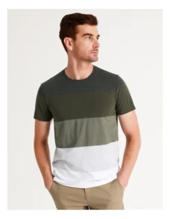 Sahara Block Stripe Tee In Khaki -Men's Fashion 883259830 5 720x928