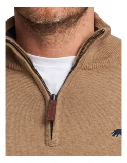 Signature Quarter Zip Knit Brown -Men's Fashion 883785790 4 1 720x928