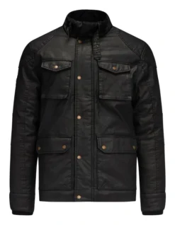 Wax Effect Jacket In Black 11 Wax Effect Jacket In Black -Men's Fashion 883785970 3 720x928