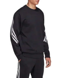 ADIDAS Future Icons 3-Stripe Crew Black -Men's Fashion 884903320 3 720x928