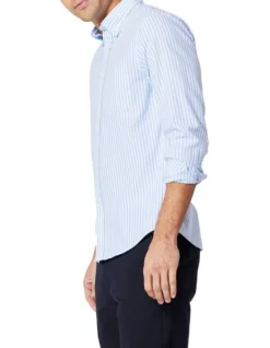 Jude Long Sleeve Stripe Shirt Blue 10 Jude Long Sleeve Stripe Shirt Blue -Men's Fashion 890978770 4 720x928