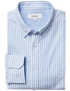 Jude Long Sleeve Stripe Shirt Blue 11 Jude Long Sleeve Stripe Shirt Blue -Men's Fashion 890978770 5 720x928