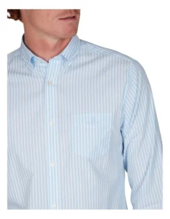Gant The Broadcloth Stripe Regular Button Down Shirt Blue -Men's Fashion 892426600 3 1 720x928