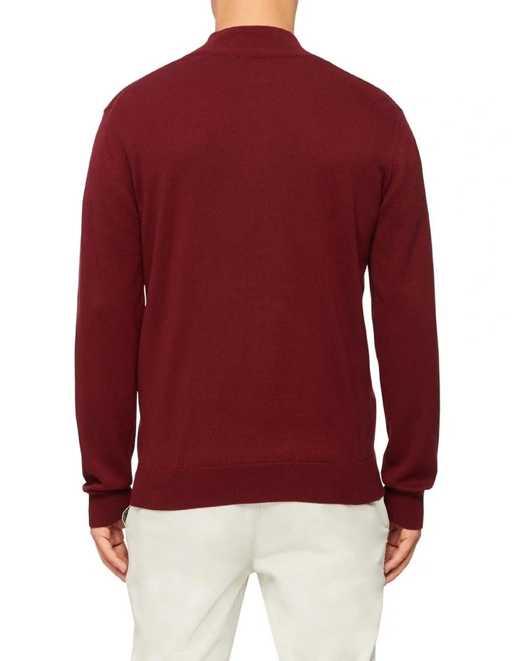 Van Heusen Zip Neck Knit Bloodstone 4 Van Heusen Zip Neck Knit Bloodstone - Image 2