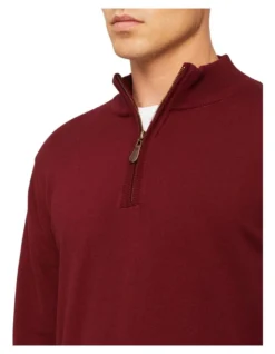 Van Heusen Zip Neck Knit Bloodstone 7 Van Heusen Zip Neck Knit Bloodstone -Men's Fashion 893260990 3 720x928