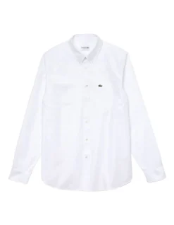 Lacoste Long Sleeve Regular Fit Oxford Shirt White -Men's Fashion 894340540 4 720x928