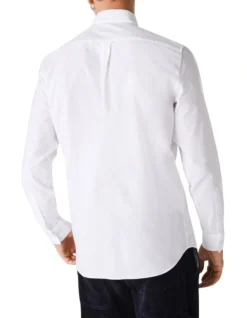 Lacoste Long Sleeve Regular Fit Oxford Shirt White -Men's Fashion 894340540 6 720x928
