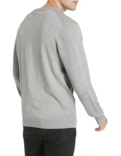 August Crew Knit Grey Marle -Men's Fashion 894635110 3 720x928