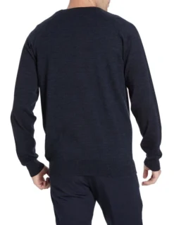 Max Merino Crew In Blue/Black -Men's Fashion 894635740 3 720x928