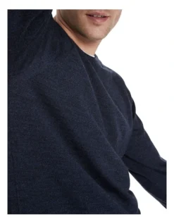 Max Merino Crew In Blue/Black -Men's Fashion 894635740 4 720x928