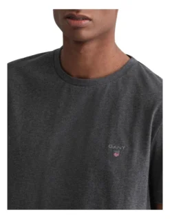 Gant Original Short Sleeve T-Shirt In Antracit Melange -Men's Fashion 894988990 3 720x928