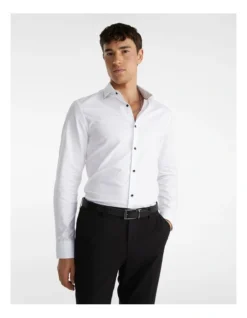 Teddy Textured Dress Shirt White 11 Teddy Textured Dress Shirt White -Men's Fashion 898732720 4 720x928