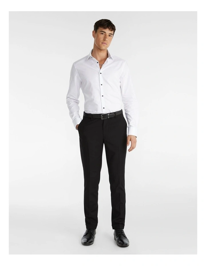 Teddy Textured Dress Shirt White 8 Teddy Textured Dress Shirt White - Image 6