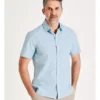 Oak Hill Print Short Sleeve Shirt In Light Blue -Men's Fashion 899104330 1 720x928