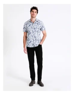 Kalanchoe Floral Print Short Sleeve Shirt In White -Men's Fashion 899219890 3 720x928